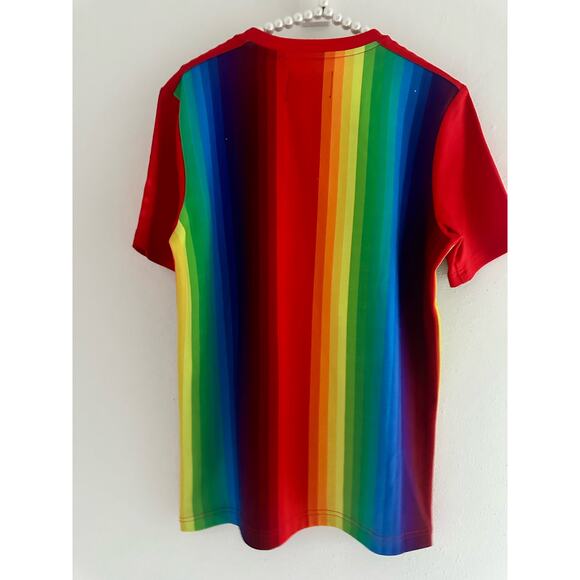 UGG Rainbow Stripes Pride Ugg Logo Tee Women T Shirts Sz XS NWT - Picture 5 of 8